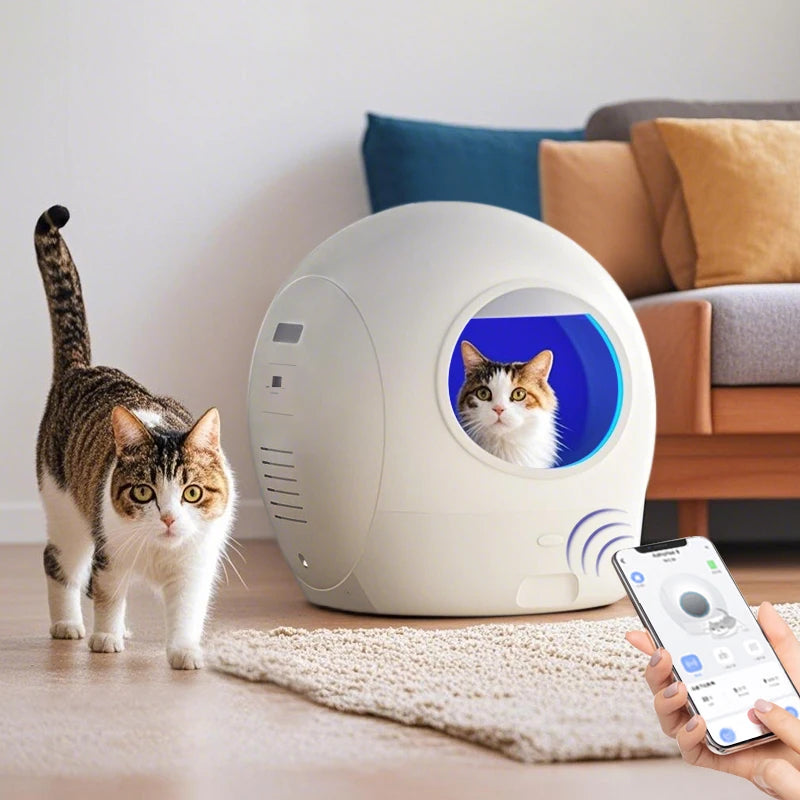 New Design Upgraded 2Nd Generation Extra Large Automatic Cat Toilet Box App Control Intelligent Smart Self Cleaning Litter Box