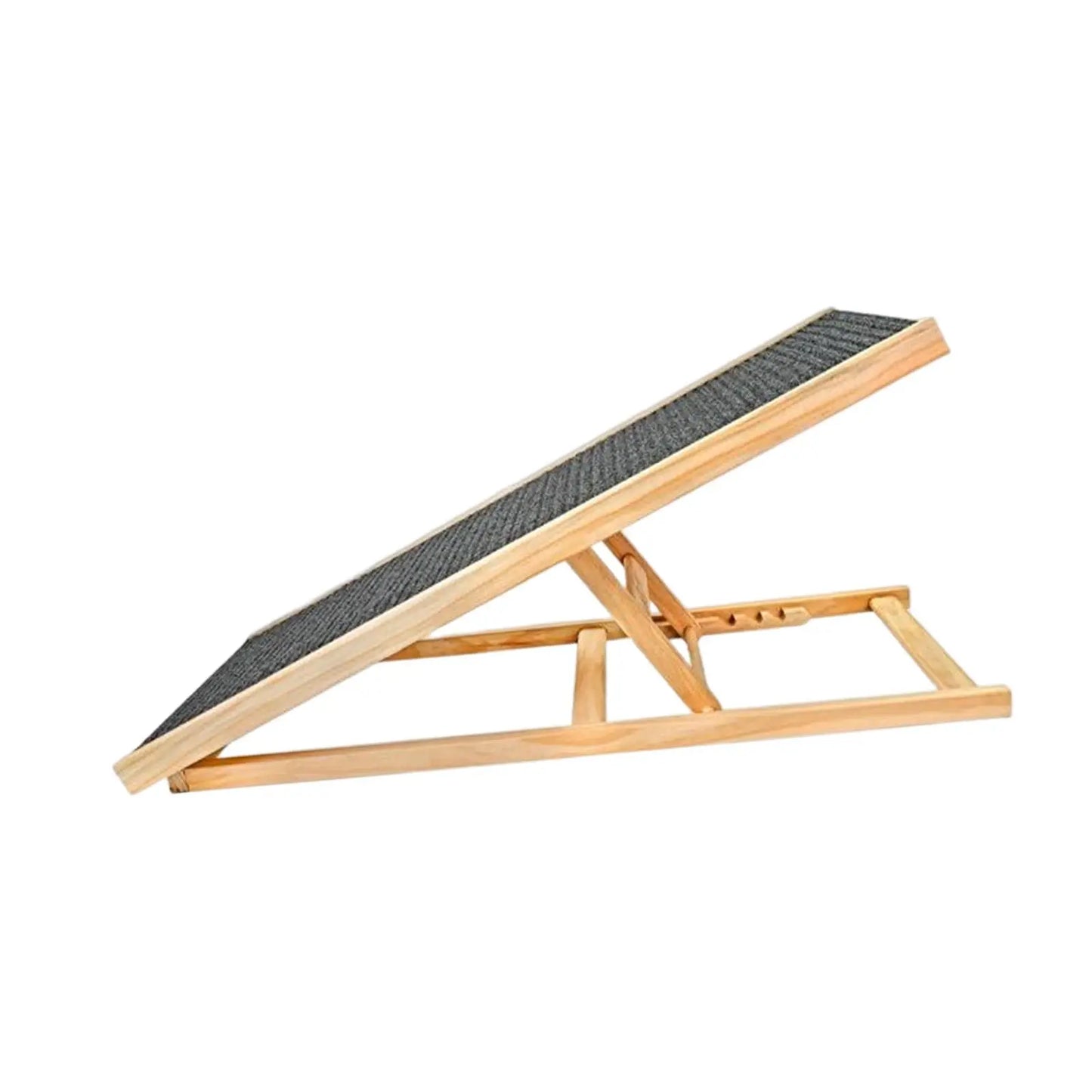 Wooden Dog Ramp Bed 4 Levels Height Adjustable Durable Pet Ramp Stairs Dog Ramp outside Step Wooden Folded Ramp for Travel Home