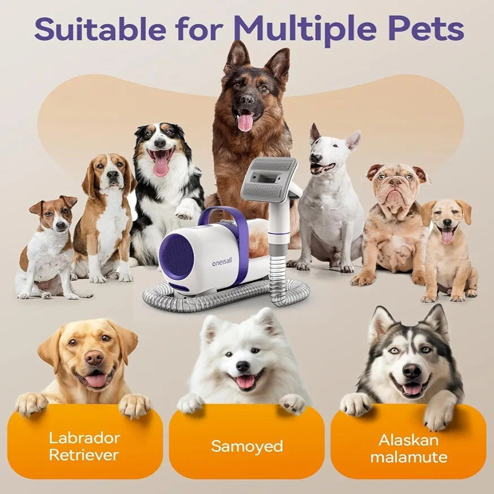 Dog Grooming Vacuum Kit,Suction 99% Pet Hair,Dog Grooming Brush,Dog Hair Vacuum