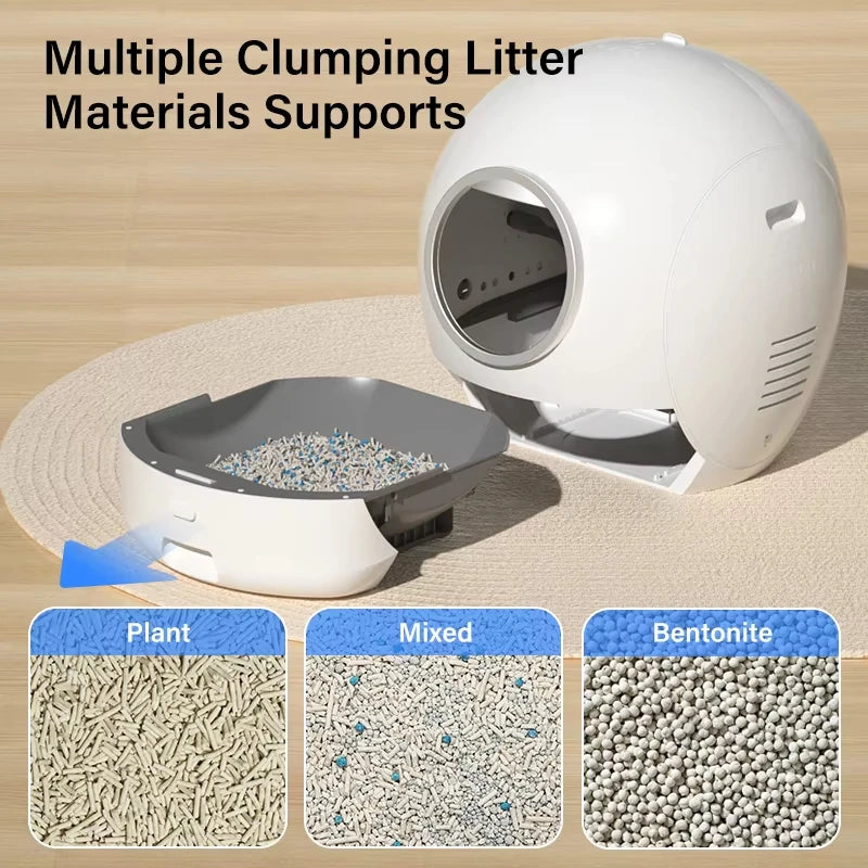 New Design Upgraded 2Nd Generation Extra Large Automatic Cat Toilet Box App Control Intelligent Smart Self Cleaning Litter Box