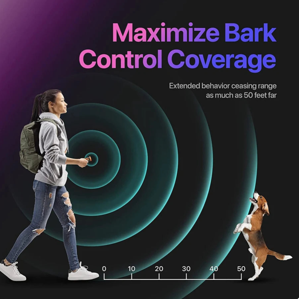 Rechargeable Ultrasonic Dog Bark Repeller with LED Flashlight