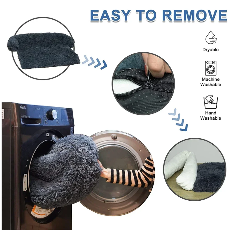 Washable Winter Dog Bed & Cat Cushion Sofa