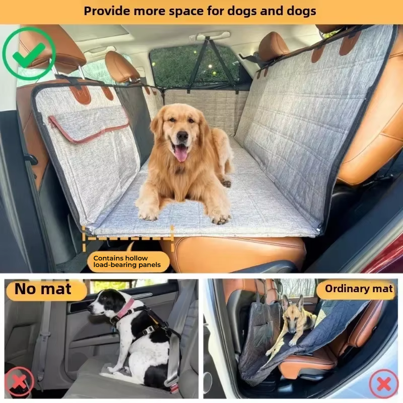 Extended Rear Seat Car Mat with Support for Dogs