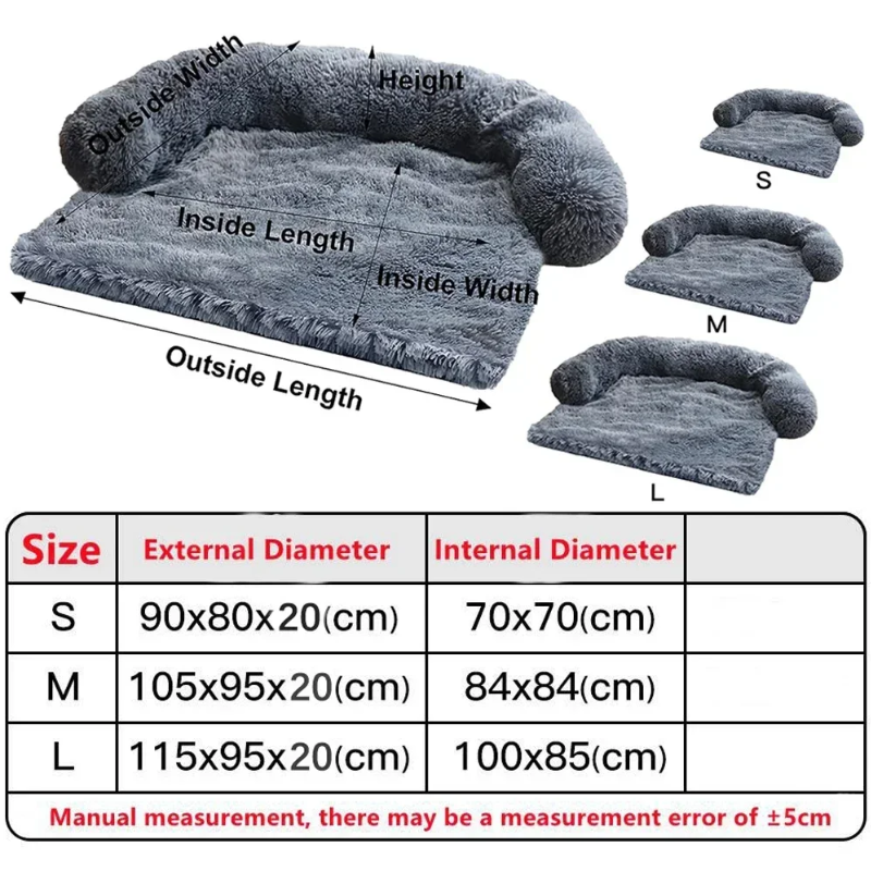 Washable Winter Dog Bed & Cat Cushion Sofa