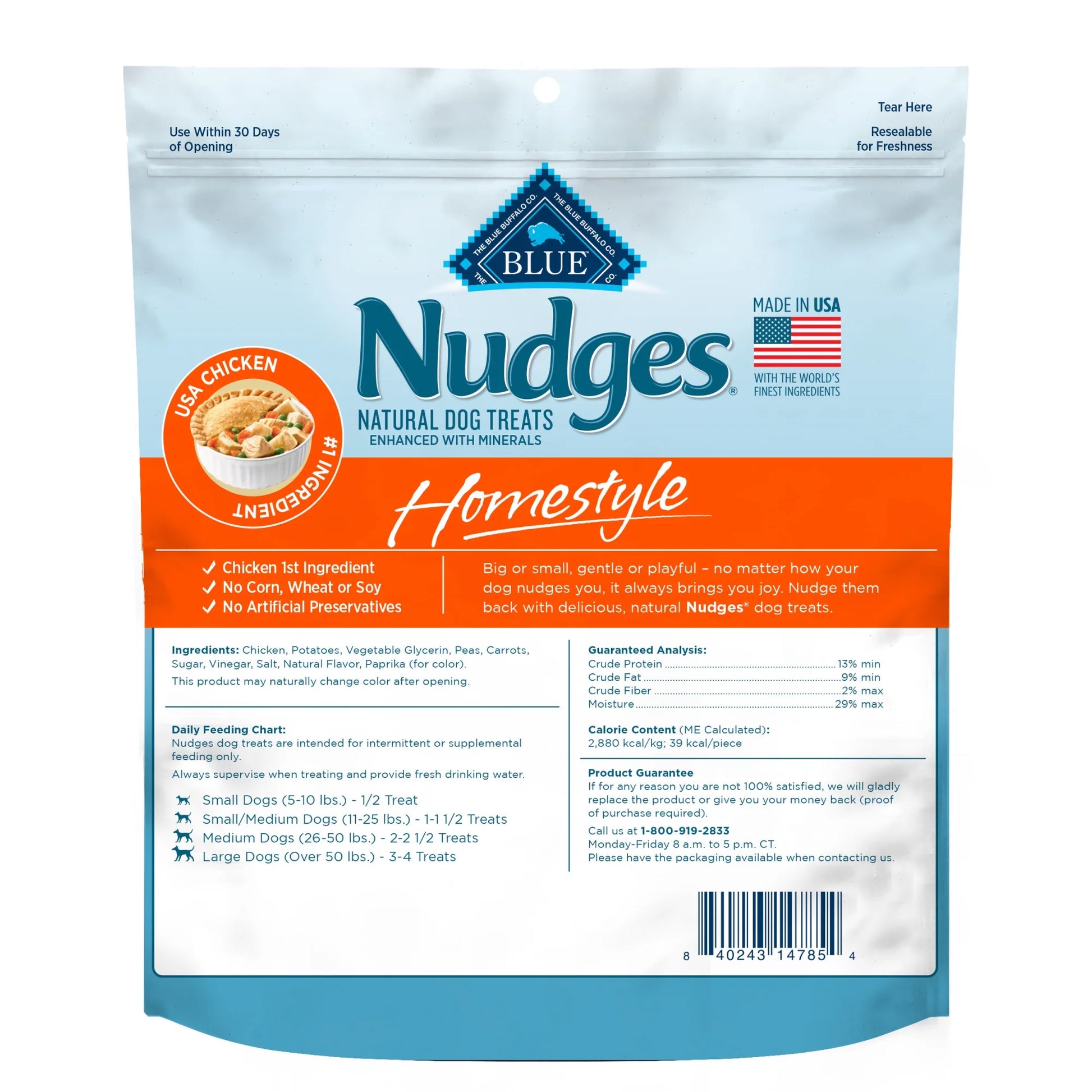 Nudges Homestyle Natural Dog Treats Made with Real Chicken, 16-Oz. Bag