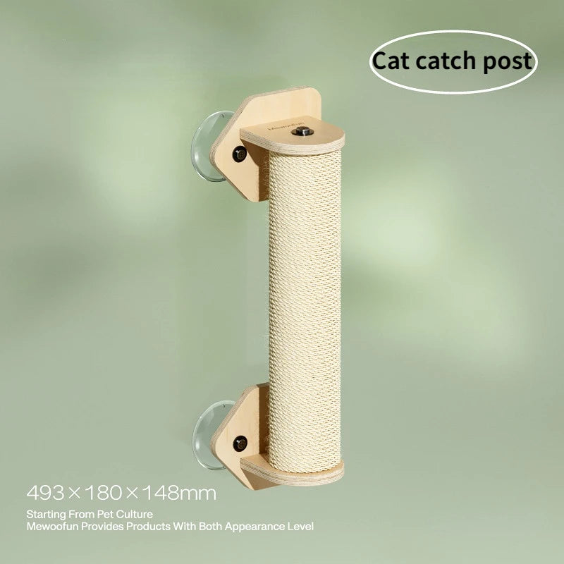 Window Cat Hammock Powerful Suction Cups Cat Scratcher Board Toys Kitty Climbing Post Tower Beds and Furniture Cat Scratch Trees
