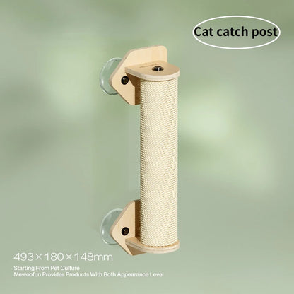 Window Cat Hammock Powerful Suction Cups Cat Scratcher Board Toys Kitty Climbing Post Tower Beds and Furniture Cat Scratch Trees