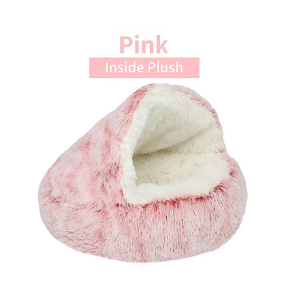 Ultra-Soft Plush Round Bed for Cats & Small Dogs