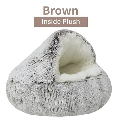 Ultra-Soft Plush Round Bed for Cats & Small Dogs