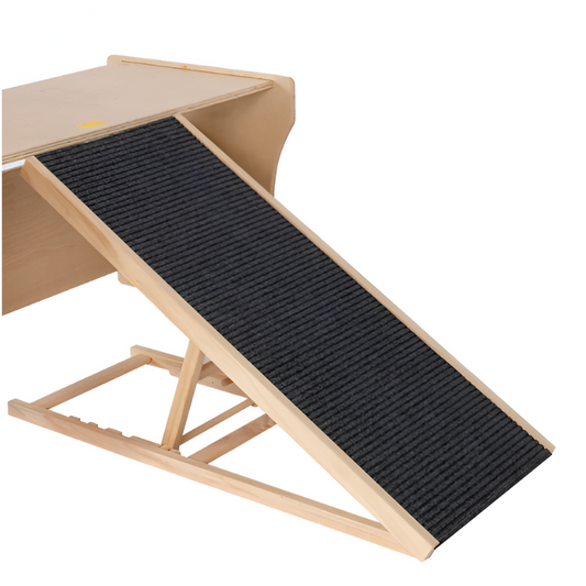 Adjustable 4-Level Wooden Dog Ramp
