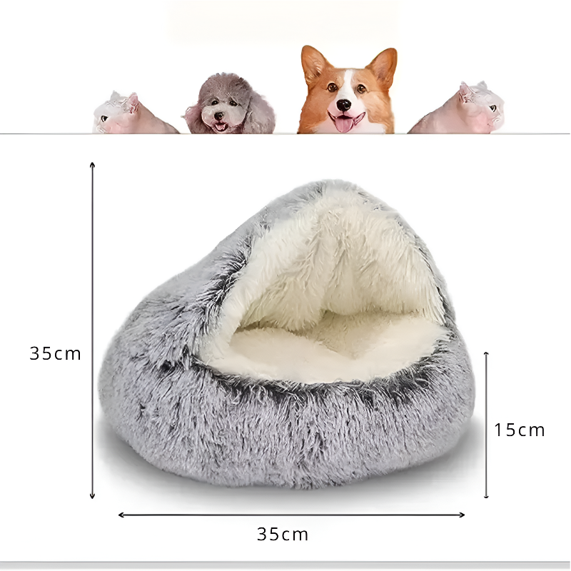 Ultra-Soft Plush Round Bed for Cats & Small Dogs