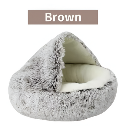 Ultra-Soft Plush Round Bed for Cats & Small Dogs